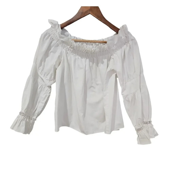 Alexis Ellen Off-The-Shoulder Top White Size L - Picture 7 of 10